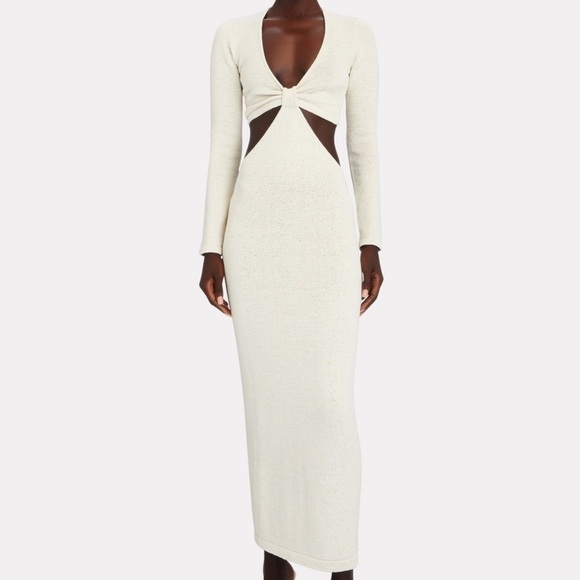 CULT GAIA Knit Cut Out Jana Dress in Off White Size Large NWT - Picture 10 of 15